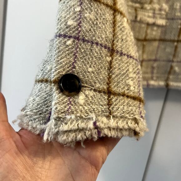 ISABEL MARANT ÉTOILE Lyra wool-blend tweed jacket size 38 S beige SW - Picture 6 of 12